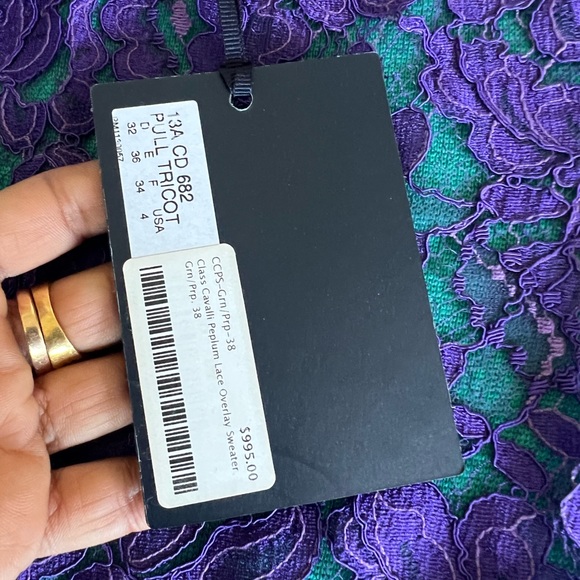 New with tags Roberto Cavalli sweater top super stunning size 4 - Picture 4 of 6